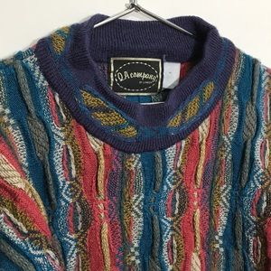 Vintage Coogi-style Crew Neck Sweater pullover